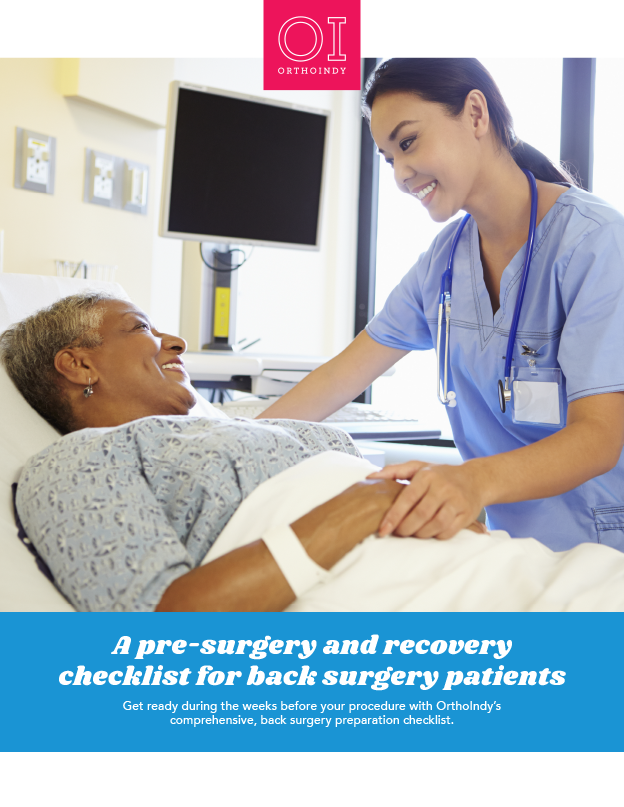 A pre-surgery and recovery checklist for back surgery patients
